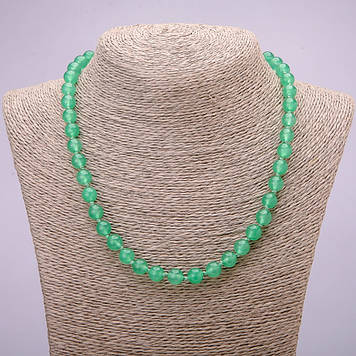 Намисто Нефрит гладка кулька d-8мм L-48см