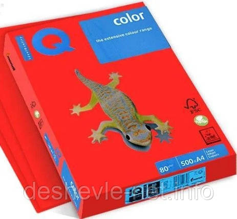 Папір кольоровий А4 500 аркушів 80 г/м2 Spectra color IT250 червоний інтенсив, фото 1