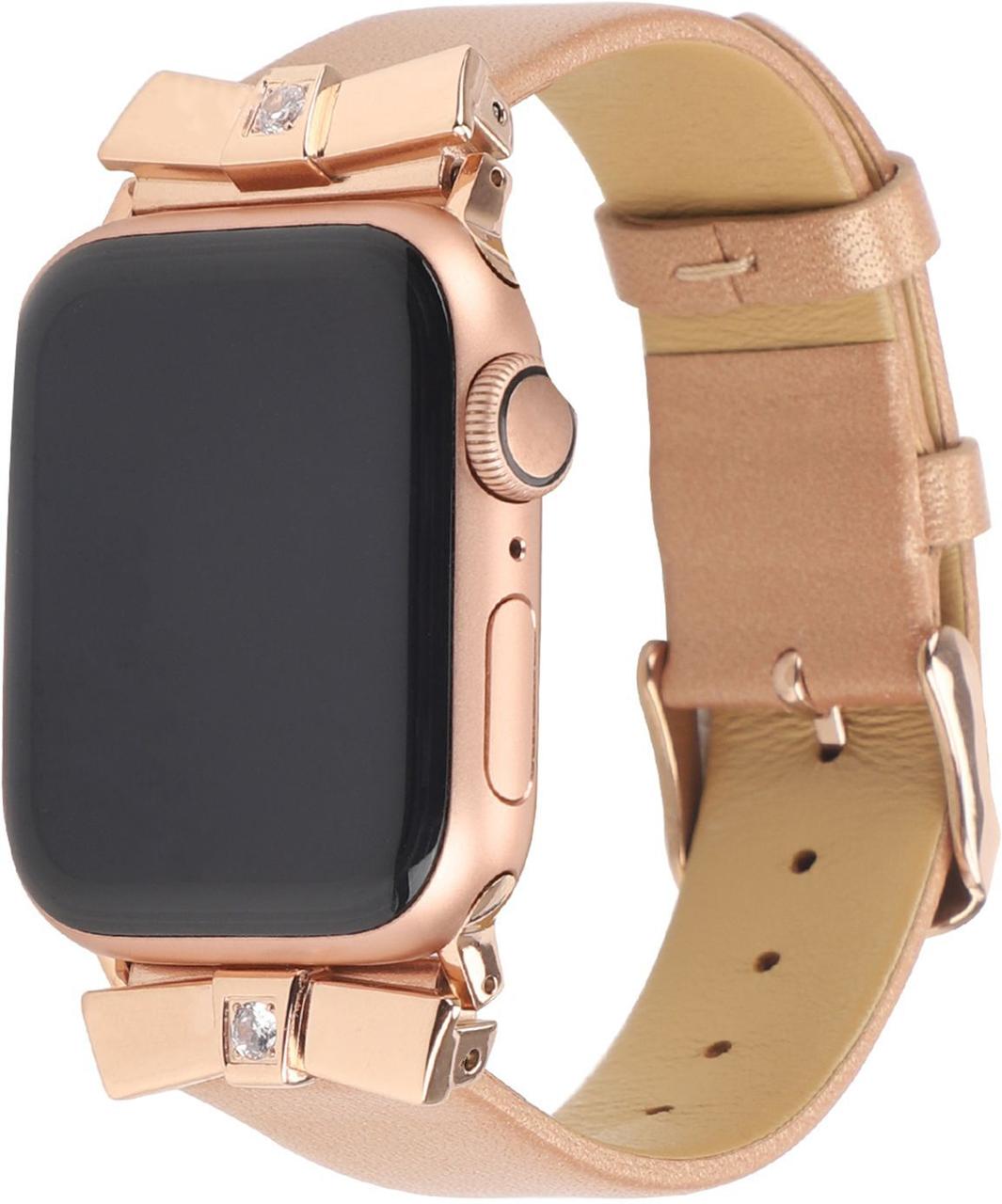 Ремінець з шкіри Promate Scepter-38ML для Apple Watch 38-40 мм Gold (scepter-38ml.gold)