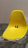 Стілець із пластику Nik - N (Нік Н) EAMES CHAIR жовтий 12 на дерев'яних ніжках, фото 2
