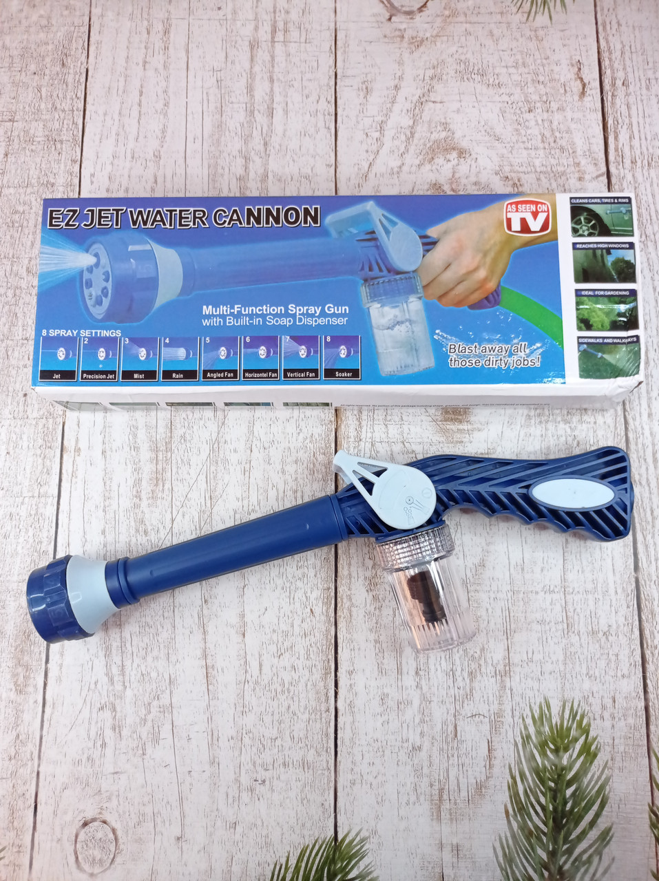 Распылитель воды Ez Jet Water Pro Original садовый водомет распрыскиватель с фильтром Живые фото - фото 2 - id-p1414664868