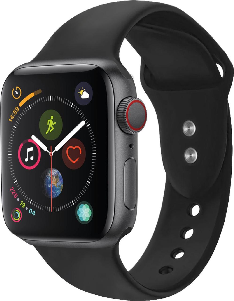 Силіконовий ремінець Promate Oryx-42ML для Apple Watch 42-44 мм Black (oryx-42ml.black)