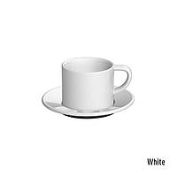 Чашка і блюдце під капучіно Loveramics Bond, 150 мл, White