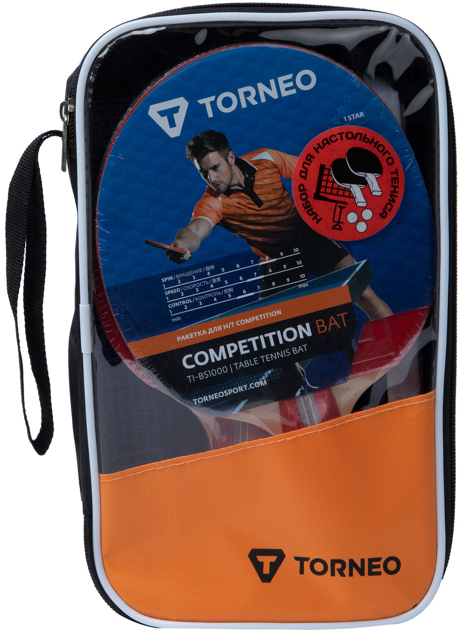 Набір для настільного тенісу Torneo, 2 р. 3ш. сітка, чохол (41T2EMNP5Q)