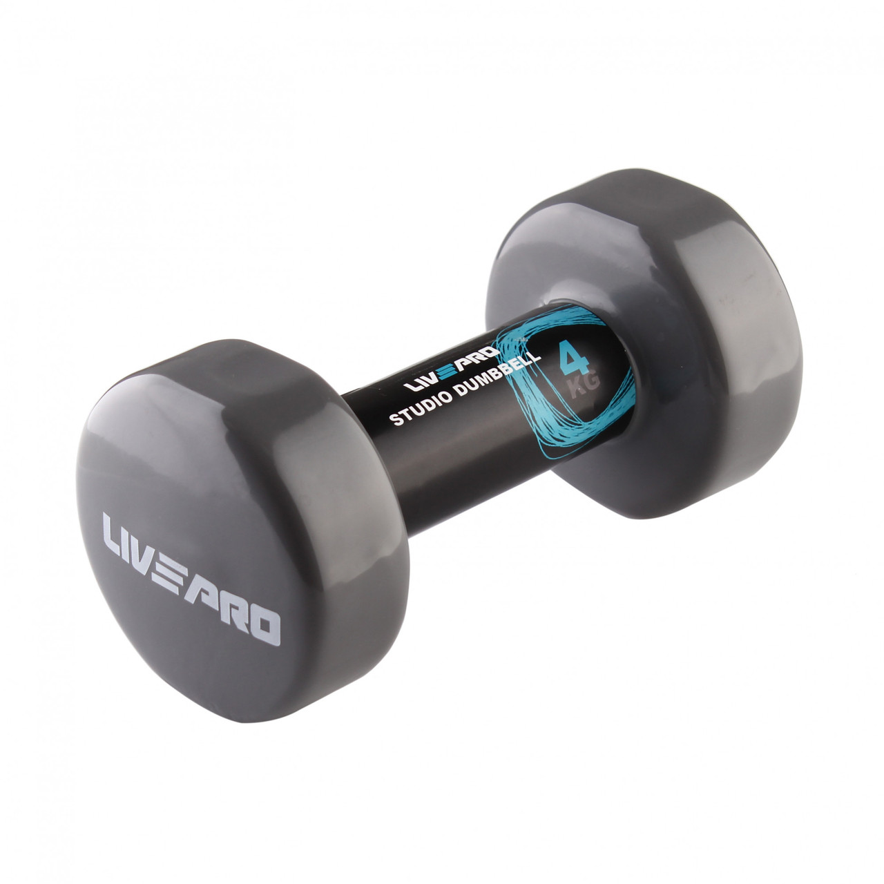 Гантель вінілова LivePro 4 кг, Сірий