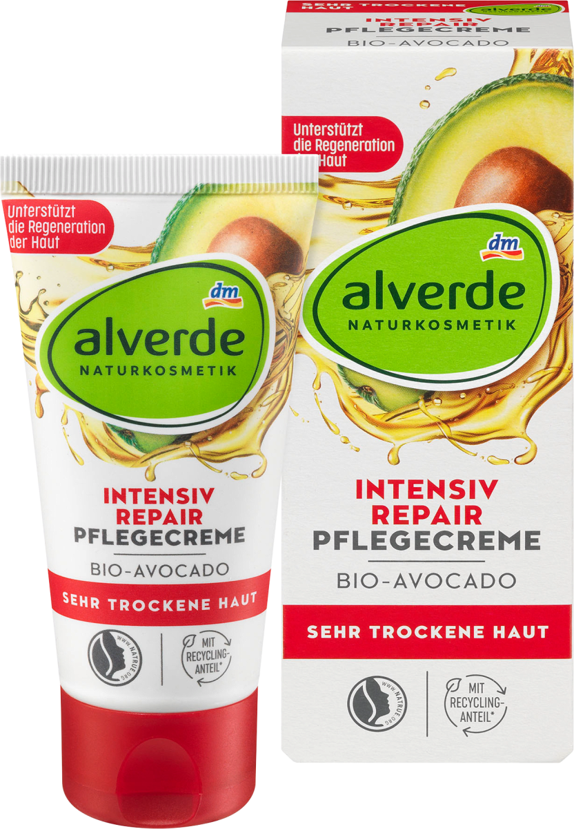 Органічний, денний крем для обличчя alverde NATURKOSMETIK Intensiv Repair, 50 мл