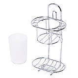 Стакан для зубних щіток Besser з підставкою і мильницею KM-0126, фото 2