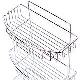 Полиця для ванної Besser напівовальна 48х30х14см KM-0282Е, фото 4