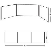 Пляжний Тент Easy Camp Windscreen Grey Granite (120330)
