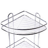 Полиця для ванної Besser кутова 58х25х25см KM-0436D, фото 6