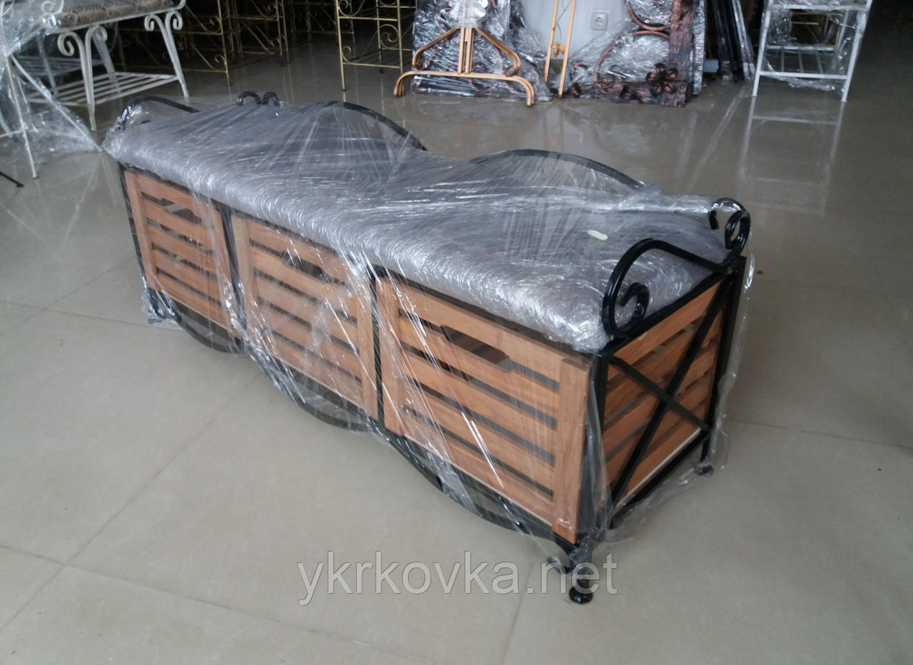 Кований пуф банкетка 115 см лофт