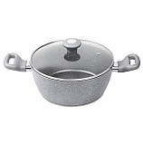 Каструля з кришкою Kamille KM-4281GR 4.0л Каструля з литого алюмінію Каструля з гранітним покриттям, фото 4