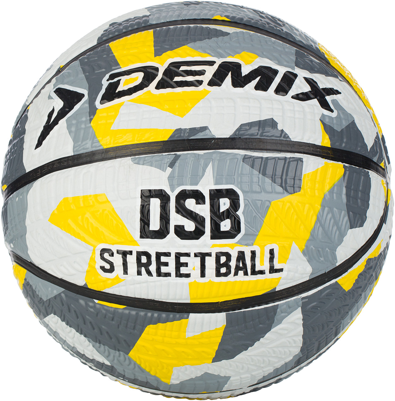 М'яч баскетбольний Demix Street, сірий/жовтий, 7