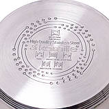 Набір посуду Kamille з нержавіючої сталі 9 предметів для індукції і газу (2.1 л, 2.9 л, 3.9 л, 6.5 л) KM-4505S, фото 4