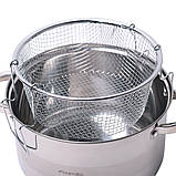 Набір каструля і друшляк Kamille з нержавіючої сталі 3 предмета для індукції і газу (6.5 л) KM-4514S, фото 9