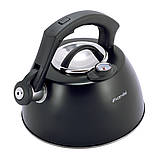 Чайник з нержавіючої сталі Kamille KM-1077A 3л Чайники зі свистком і термометром Чайник для газової плити, фото 5