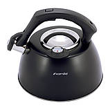 Чайник з нержавіючої сталі Kamille KM-1077A 3л Чайники зі свистком і термометром Чайник для газової плити, фото 6