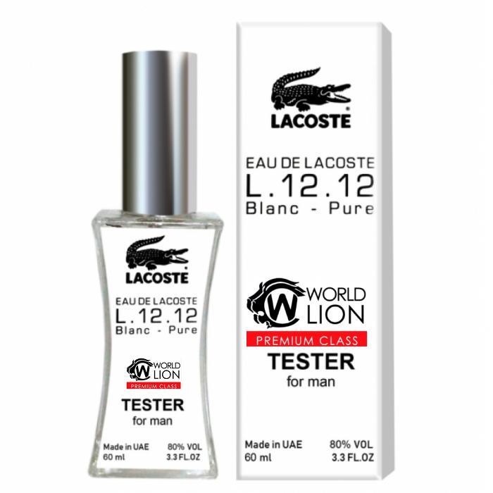 Тестер Lacoste Eau De L.12.12 Blanc мужской, 60 мл, фото 1