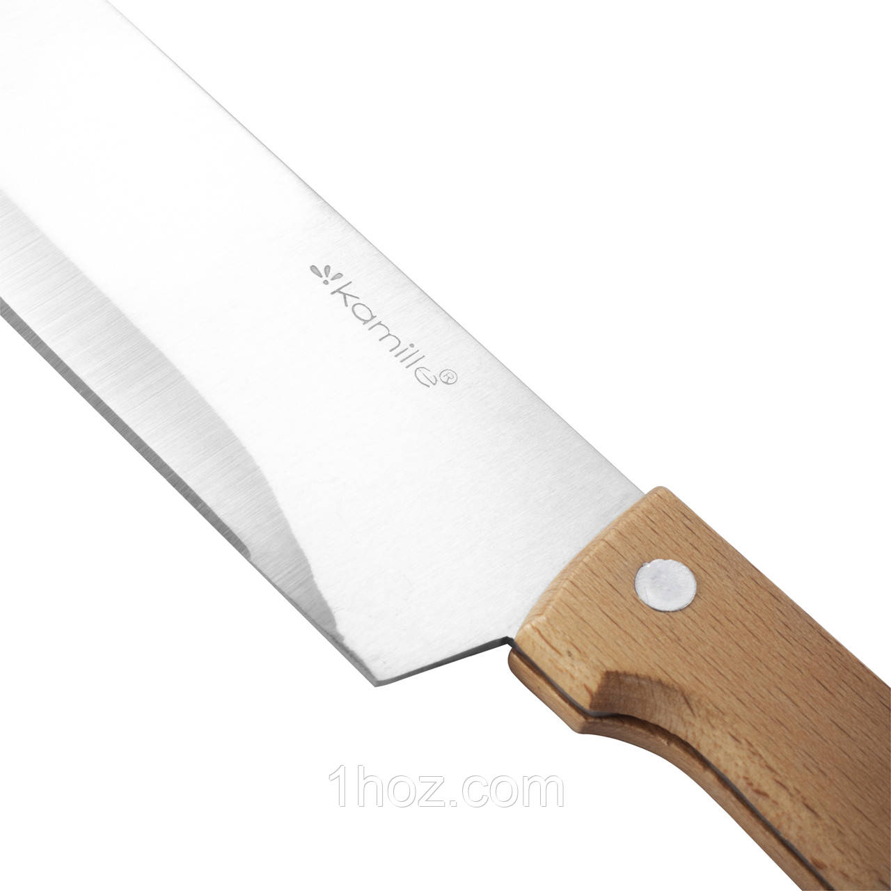 Нож кухонный "Шеф-повар" Kamille из нержавеющей стали с деревянной ручкой KM-5315 - фото 5 - id-p465406970