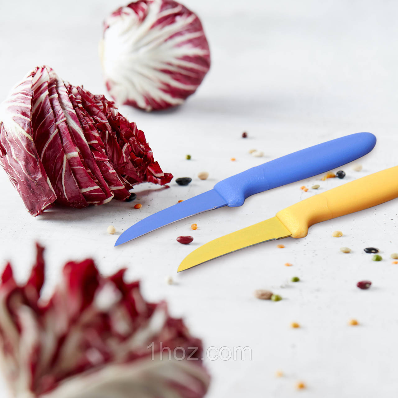 Нож кухонный Kamille Желтый для чистки овощей с покрытием "non-stick" KM-5321 - фото 1 - id-p1231782812