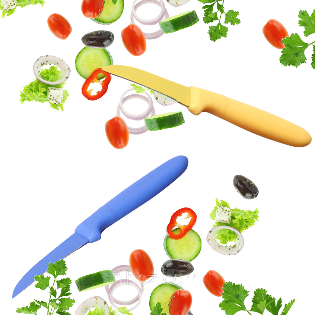 Нож кухонный Kamille Желтый для чистки овощей с покрытием "non-stick" KM-5321 - фото 2 - id-p1231782812