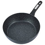 Сотейник Kamille 30см з антипригарним покриттям чорний мармур з алюмінію для індукції і газу KM-5397MR, фото 4