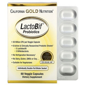 Пробіотики California Gold Nutrition LactoBif Probiotics 30 Billion (10 капсул.)