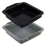 Форма для запікання Kamille Чорний мармур 30.3*26.7*6см з вуглецевої сталі KM-6035A, фото 2