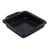 Форма для запікання Kamille Чорний мармур 30.3*26.7*6см з вуглецевої сталі KM-6035A, фото 6