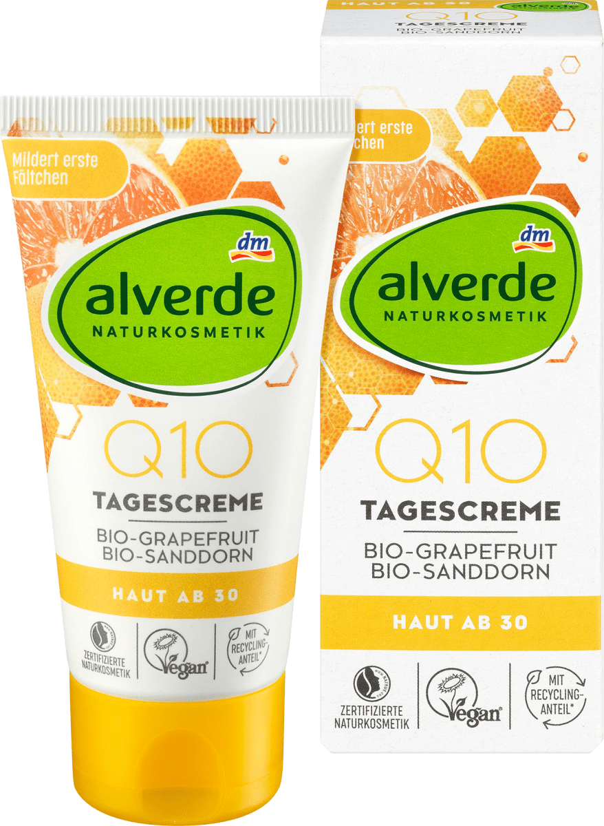 Органічний, денний крем для обличчя alverde NATURKOSMETIK Q10, 50 мл