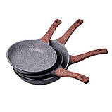 Сковорода Kamille 28см з литого алюмінію з антипригарним покриттям граніт KM-4238W, фото 3