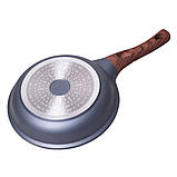 Сковорода Kamille 28см з литого алюмінію з антипригарним покриттям граніт KM-4238W, фото 6