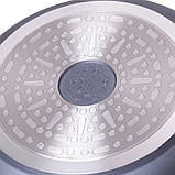 Сковорода Kamille 28см з литого алюмінію з антипригарним покриттям граніт KM-4238W, фото 9