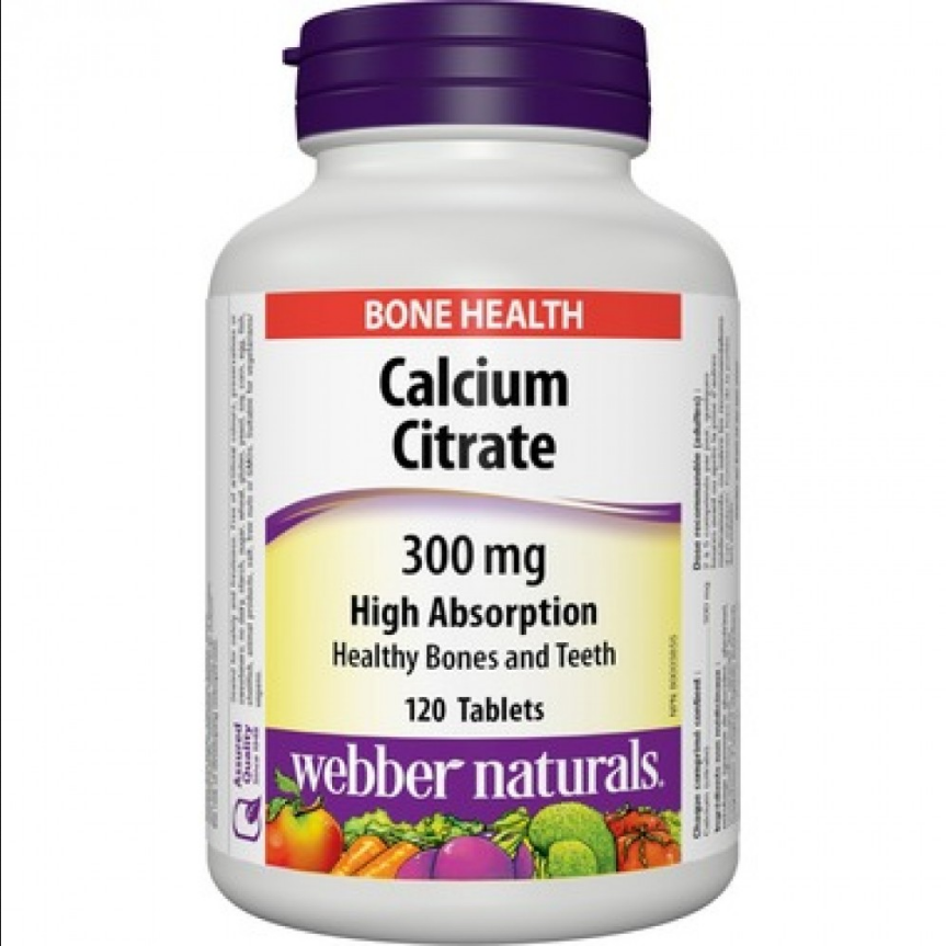 Кальцій Цитрат, Канада / Calcium Citrate 300mg (120 tabs), Webber Naturals, Canada