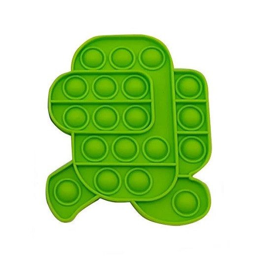 Антистрес Pop It сенсорна іграшка, пупирка поп іт, pop it fidget салатовий Among Us (Амонг Ас) біжить