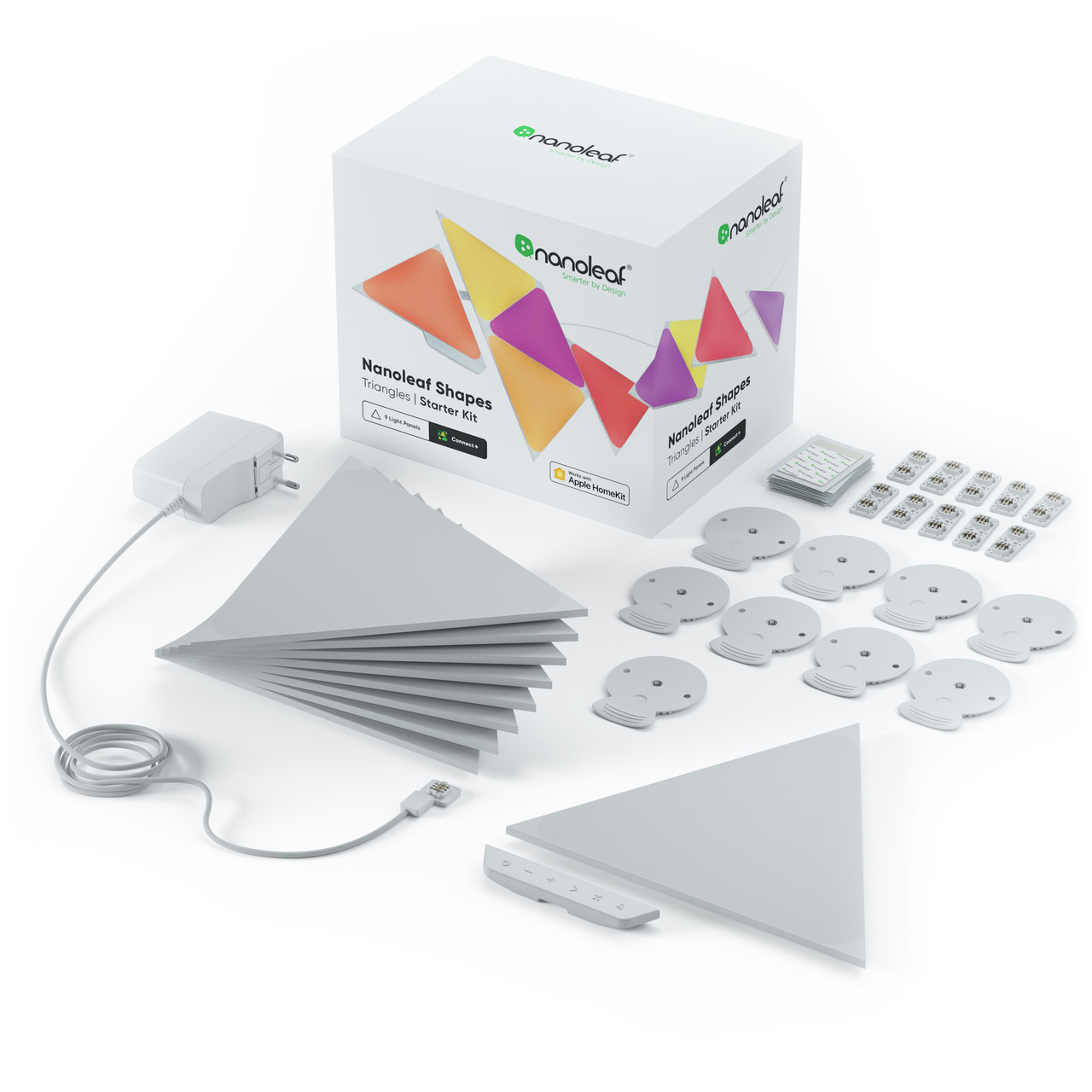 Розумна система освітлення Nanoleaf Shapes Triangles Starter Kit Apple Homekit - 9 шт.