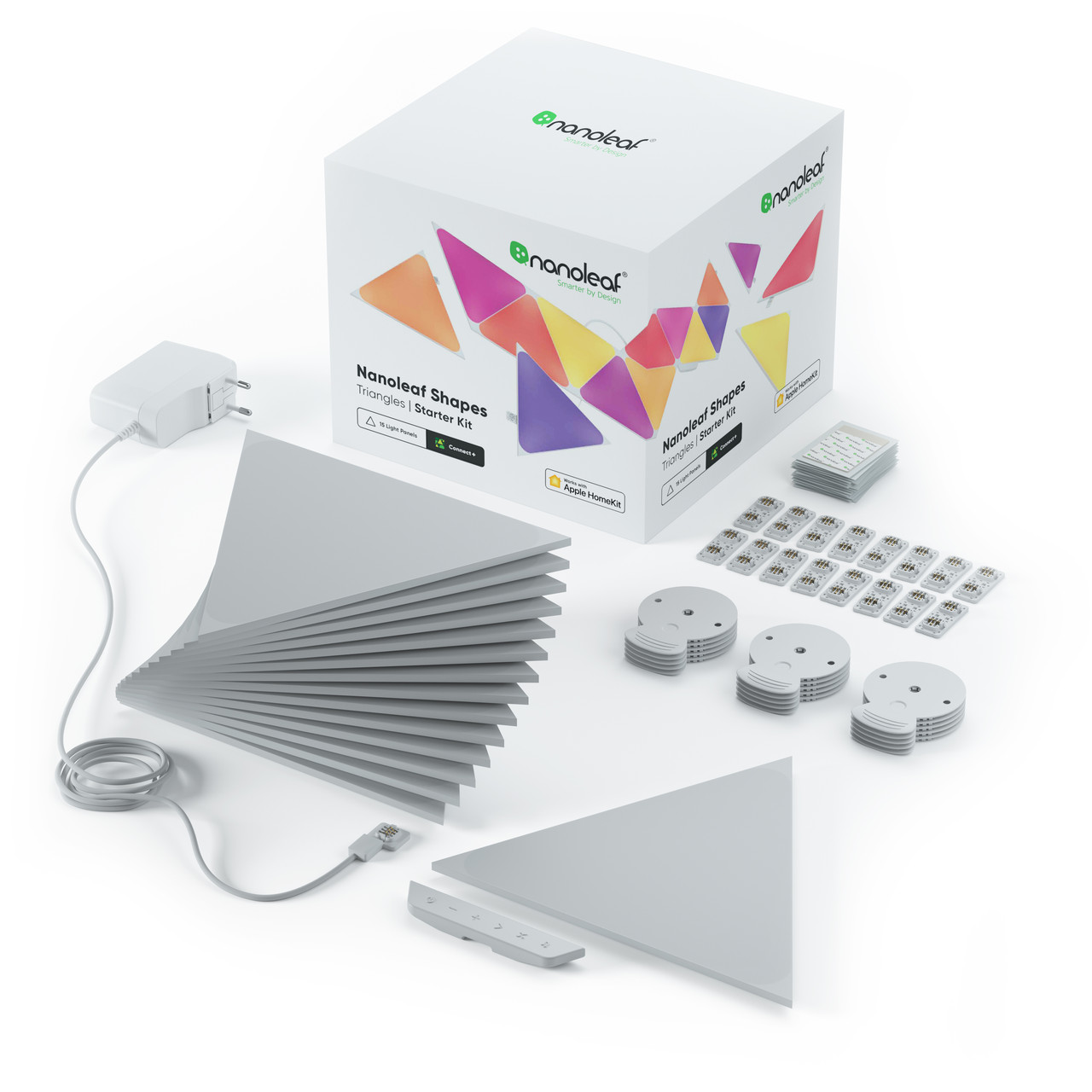 Розумна система освітлення Nanoleaf Shapes Triangles Starter Kit Apple Homekit — 15 шт.