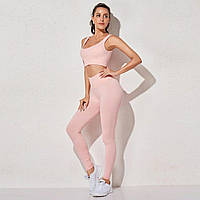 Женский костюм для фитнеса розовый размер M