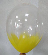 Латексна кулька з малюнком Браш Brush жовта Belbal 12"/ 038 / 30
