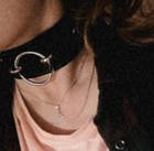 Чокер, ремінець широкий із підвіскою кільце "Марсель", фото 2