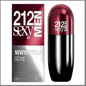 Carolina Herrera 212 Sexy Men Pills туалетна вода 80 ml. (Кароліна Херрера 212 Sexy Мен Пілс)