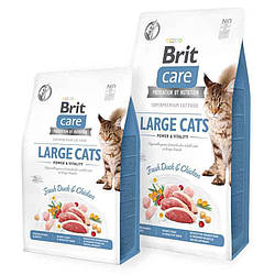 Brit Care(Брит Кеа)Grain-Free -Сухий беззерновой корм з куркою і качкою для дорослих собак великих порід 400 гр