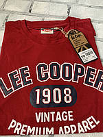 Мужская футболка красная Lee Cooper (оригинал), размер М 48, Англия, хлопок красного цвета прямая