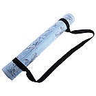 Коврик для йоги Замшевий каучуковий двошаровий двошаровий 3м Record FI-5662-35 (розмір 1,83x0,61x3м, блакитний, з принтом), фото 4