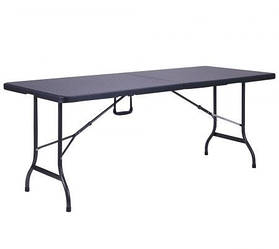Стіл складаний Форд пластик Rattan Black