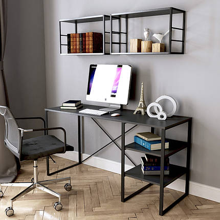 Стіл письмовий Ascet 50*140 см графіт ТМ ARTinHEAD, фото 3