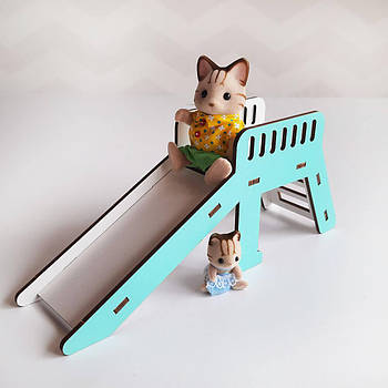 Гірка для ляльок LOL і Пупсів NestWood, м'ятна