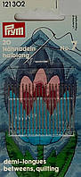 Набір вишиваних голок для квілтингу No 7 довжина 29 мм із маленьким вушком 20 шт. PRYM Німеччина