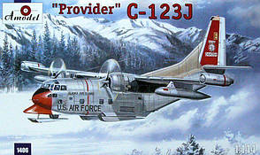 C-123J «PROVIDER». Збірна модель транспортного літака ВВС США. 1/144 AMODEL 1406