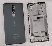Задняя крышка Nokia 3.1 Plus серая оригинал + стекло камеры